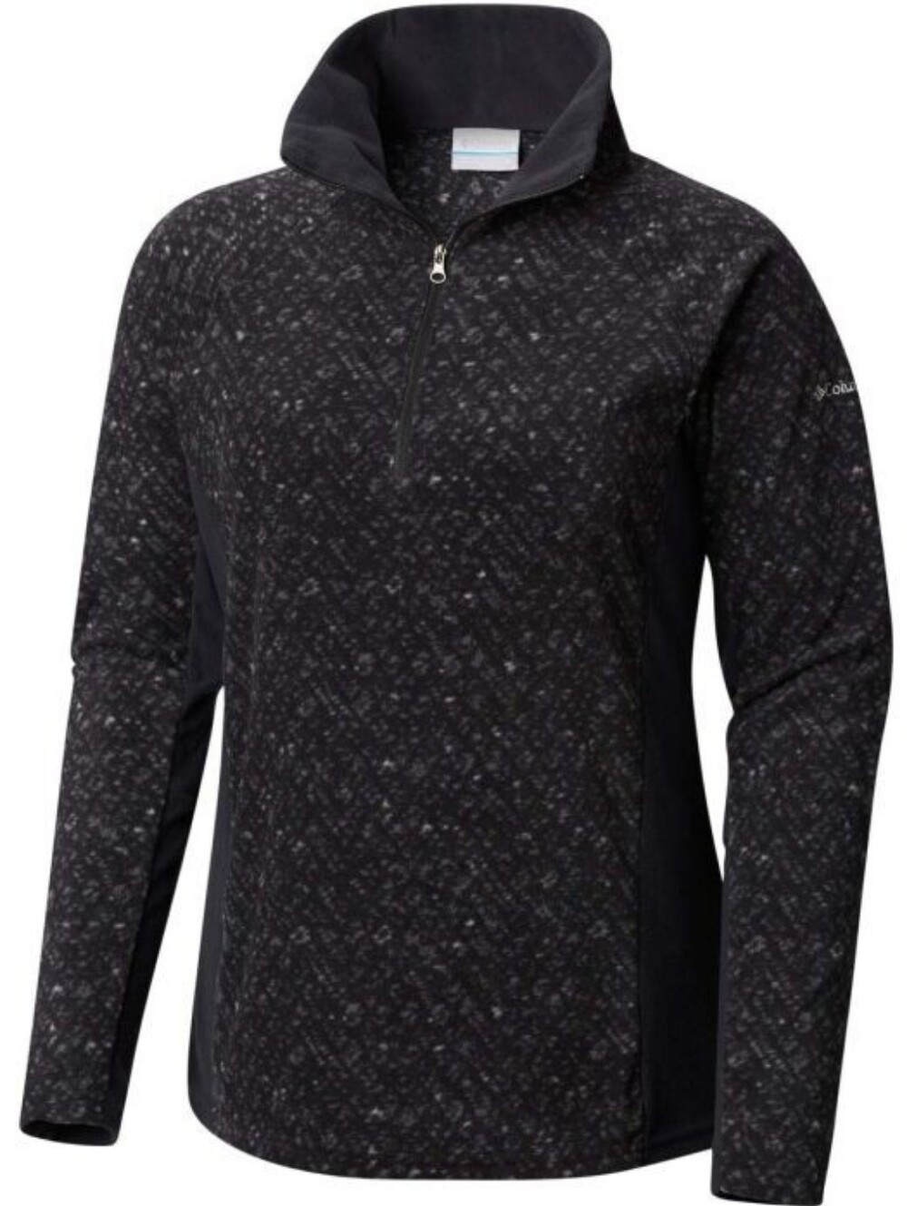 Women's Columbia Glacial IV Black Heathered Quarter-Zip Pullover Jacket Small